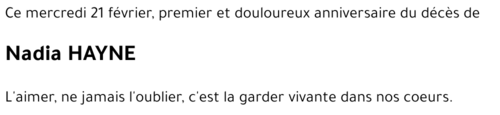 Nadia HAYNE