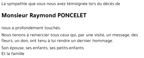 Raymond PONCELET
