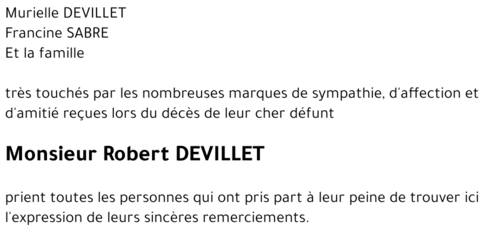 Robert DEVILLET