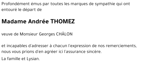 THOMEZ Andrée