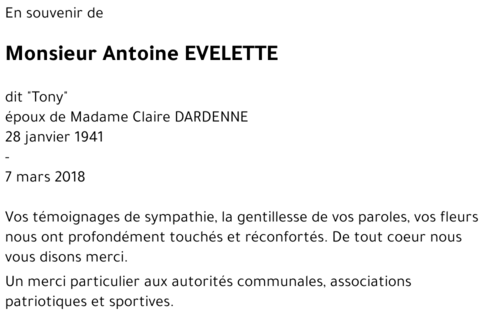 Antoine EVELETTE