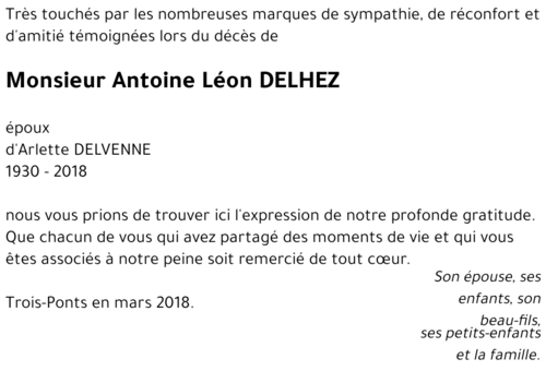 Antoine  Léon DELHEZ