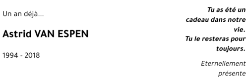 Astrid VAN ESPEN