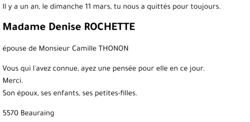 Denise ROCHETTE