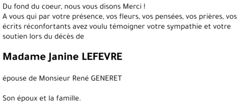 Janine LEFEVRE