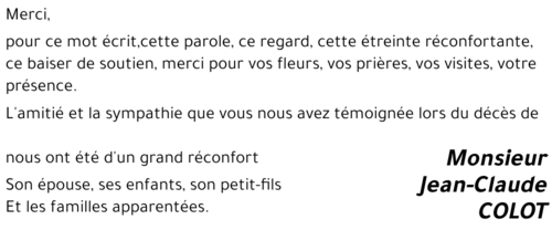 Jean-Claude COLOT