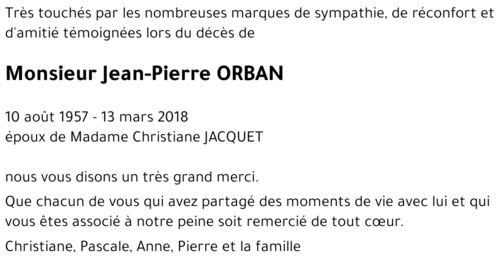 Jean-Pierre ORBAN