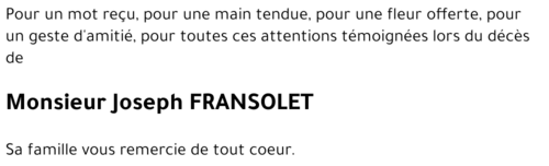 Joseph FRANSOLET