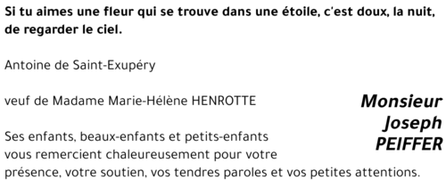 Joseph PEIFFER 