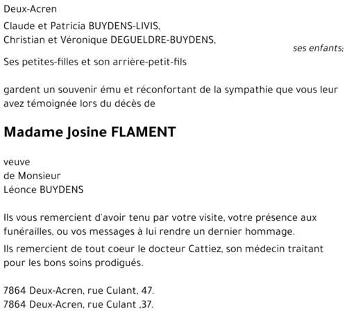 Josine FLAMENT