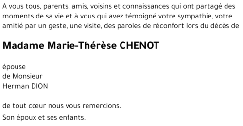 Marie-Thérèse CHENOT