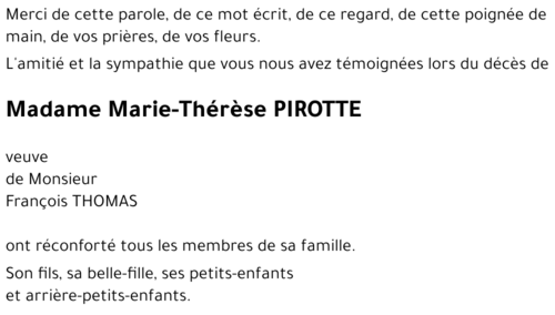 Marie-Thérèse PIROTTE