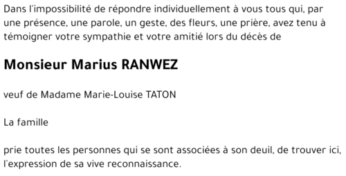 Marius RANWEZ