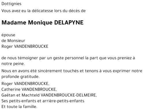 Monique DELAPYNE