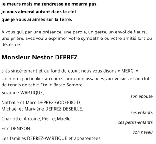 Nestor DEPREZ
