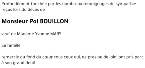 Pol BOUILLON