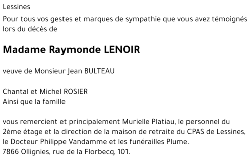 Raymonde LENOIR