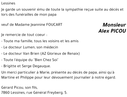 Alex PICOU