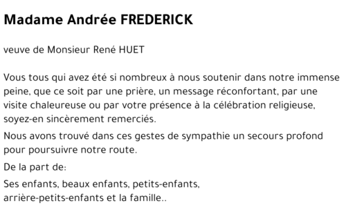 Andrée FREDERICK
