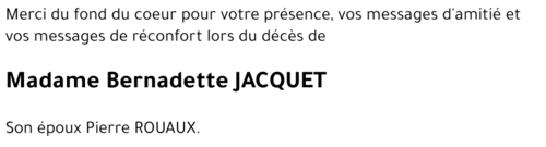 Bernadette JACQUET