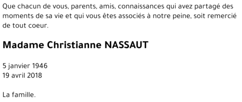 Christianne NASSAUT