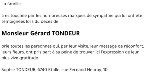 Gérard TONDEUR