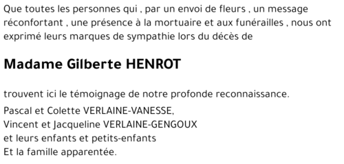 GILBERTE HENROT