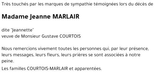 Jeanne MARLAIR