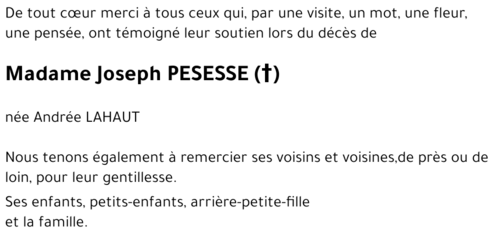 Joseph PESESSE((+))