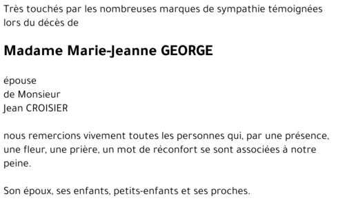 Marie-Jeanne GEORGE