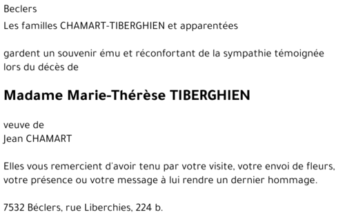 Marie-Thérèse TIBERGHIEN