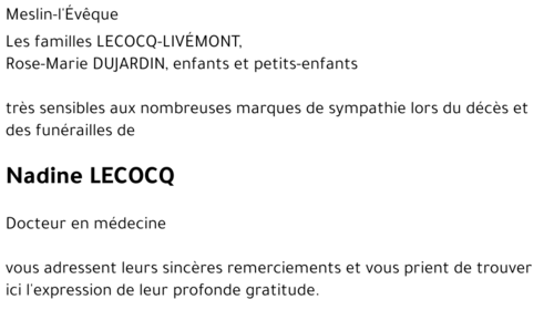 Nadine LECOCQ