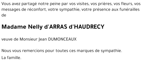 Nelly d'ARRAS d'HAUDRECY