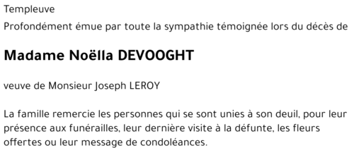 Noëlla DEVOOGHT