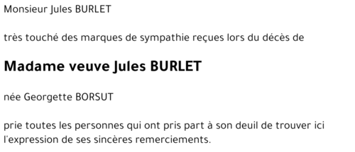 veuve Jules BURLET