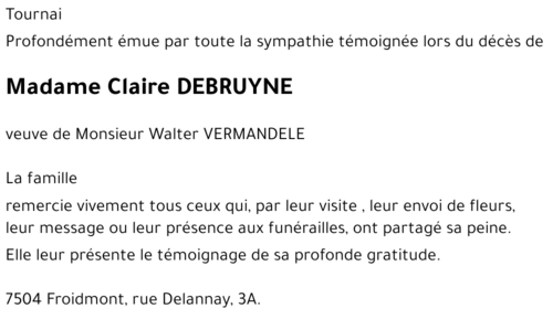 Claire DEBRUYNE
