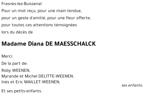 Diana DE MAESSCHALCK