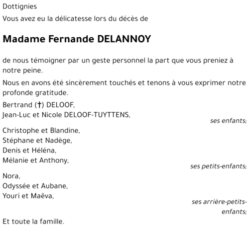 Fernande DELANNOY