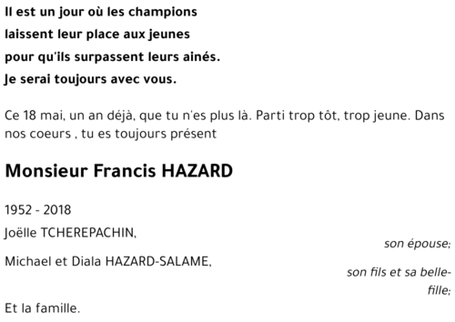 Francis HAZARD