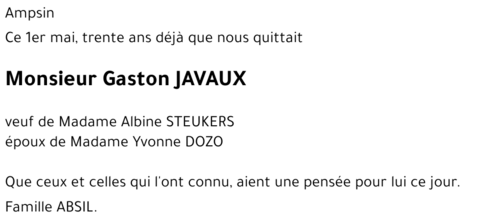Gaston JAVAUX