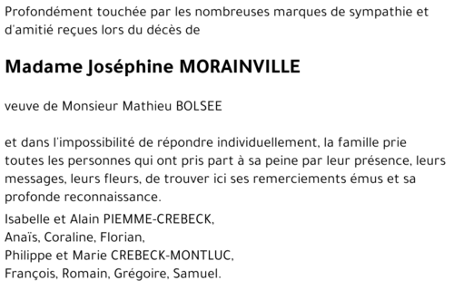 Joséphine MORAINVILLE