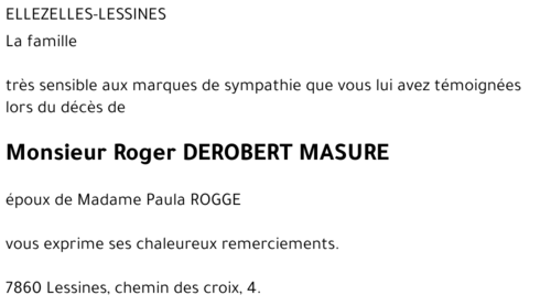 Roger Derobert Masure