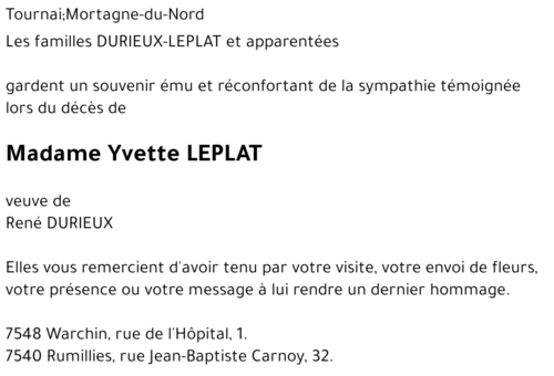 Yvette LEPLAT