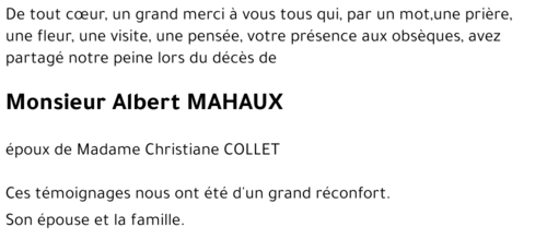 Albert MAHAUX