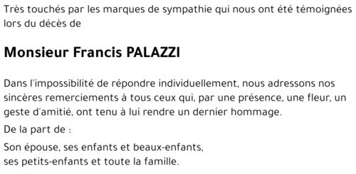 Francis PALAZZI