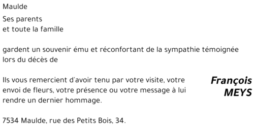 François MEYS