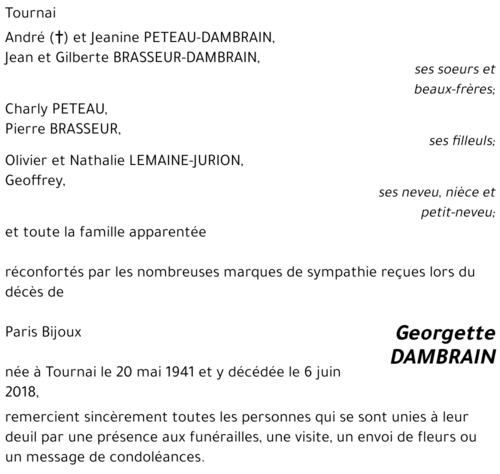 Georgette DAMBRAIN