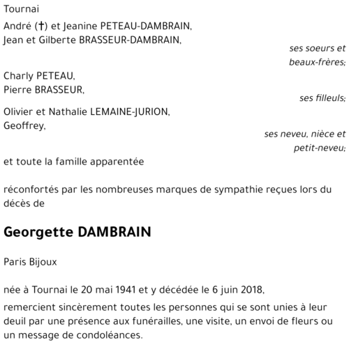 Georgette DAMBRAIN