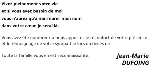 Jean-Marie DUFOING