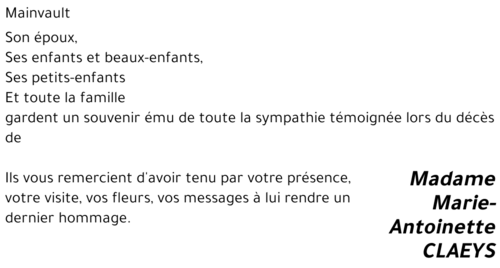 Marie-Antoinette CLAEYS